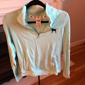 VS PINK teal sweatshirt